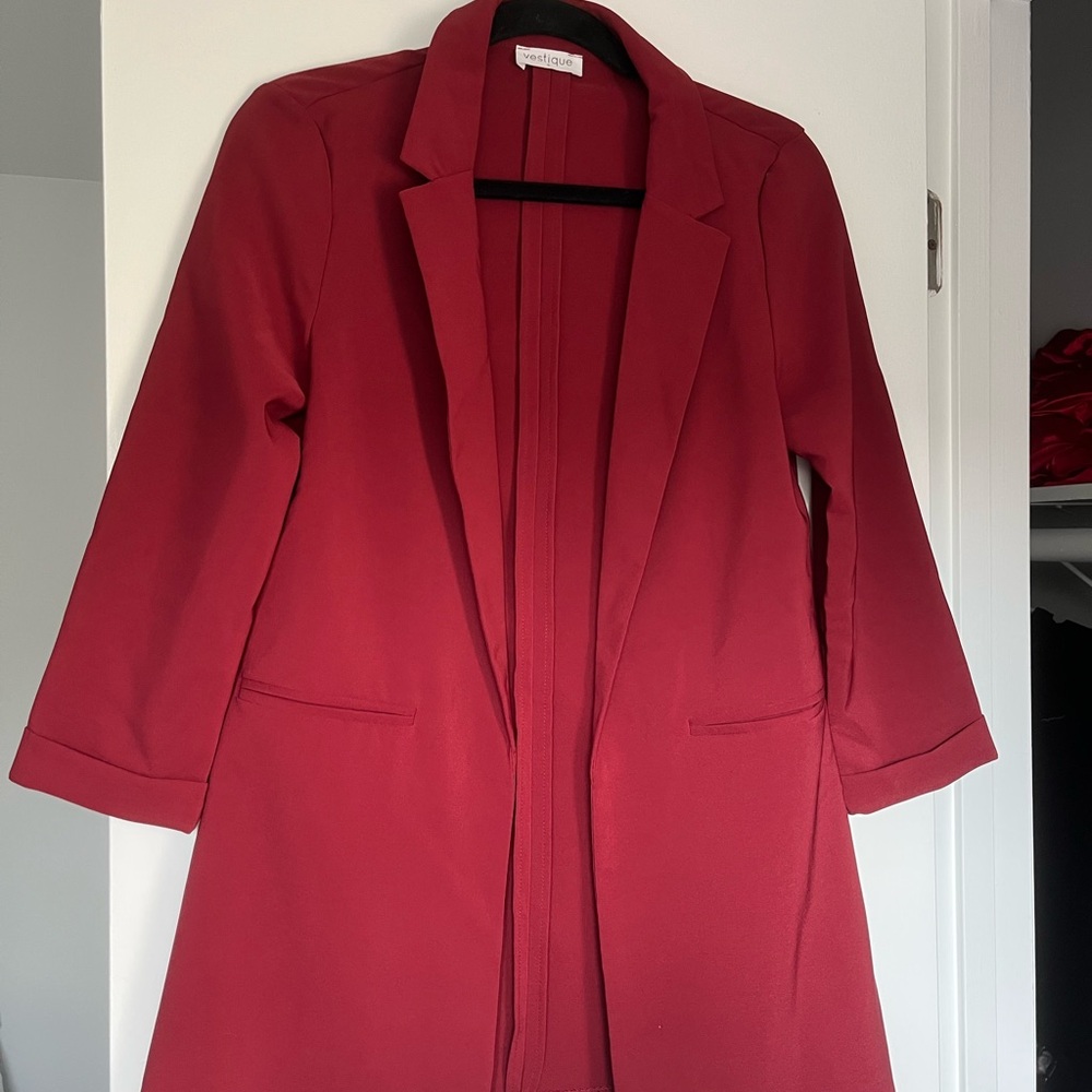 Women's Red Blazer Coat